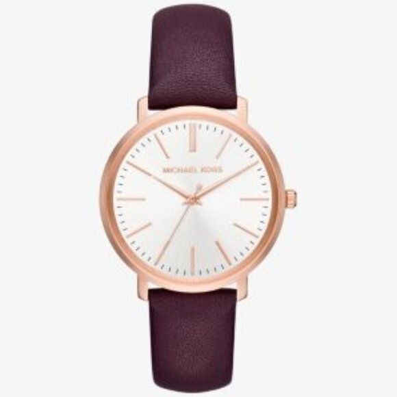 Jaryn Rose Gold-Tone and Leather Watch - Picture 1 of 2